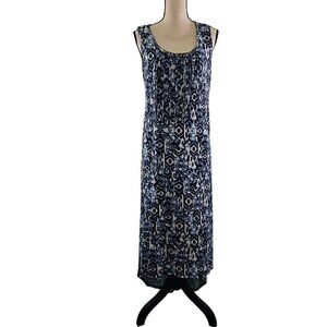Emma & Michelle Women’s Blue Sleeveless High Low Hem Maxi Dress – Size Medium